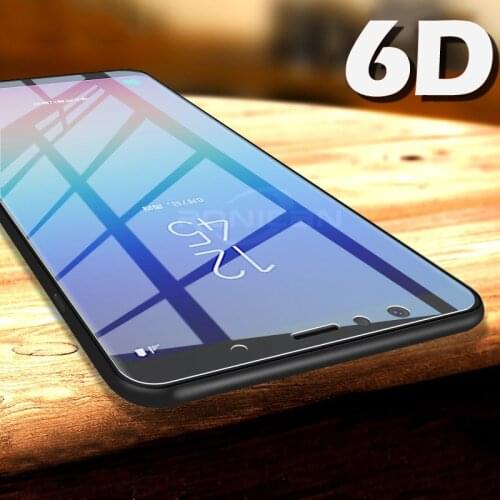 6D Tempered Glass for Samsung Galaxy A7 2018 A9 Screen Protector on the Protective Glass for Samsung A8 J6 A6 J4 Plus J8 2018