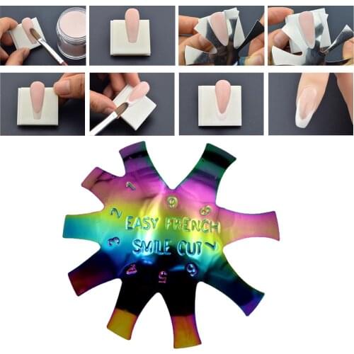 9 Sizes Smil e Cut V Line Almond Shape Tips Manicure Edge Trimmer Nail Cutter Acrylic Pink White French Nails Tools