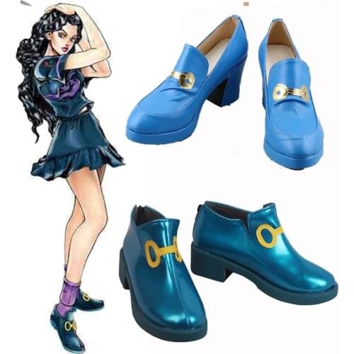 Anime JoJos Bizarre Adventure Yamagishi Yukako Cosplay Shoes Boots Halloween Carnival Party Cosplay Costume Accessories Custom