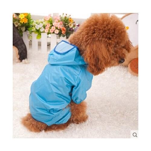 Free Shipping ! New Small Medium Dog Raincoat Pet Dog Hooded Clothes Pet Designer Clothes Waterproof Clothes For Dog PT155