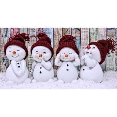 Full Square / Round Drill 5D DIY Diamond Painting Kawayi Snowman Baby Diamond Embroidery Cross Stitch Home Decor Gifts