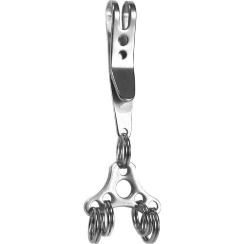 Stainless Buckle Carabiner Keychain Key Ring Clip Hook Outdoor EDC Tool Hanging Equipment Bottle Opener Outdoor