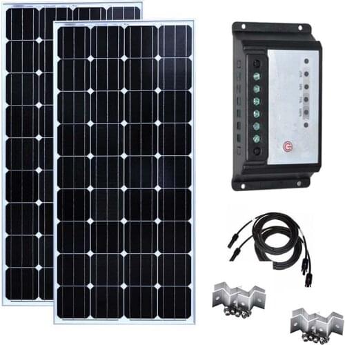 Solar Panel Kit 150w 300W Solar Battery Charger Solar Charge Controller 12v/24v 30A Caravan Car Camping Boat Motorhomes Rv LED
