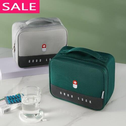 Large capacity Home Medicine Pill Box Travel Portable Storage Bag Box Layered First Aid Bag Kit Emergency Bags Medicine Bag