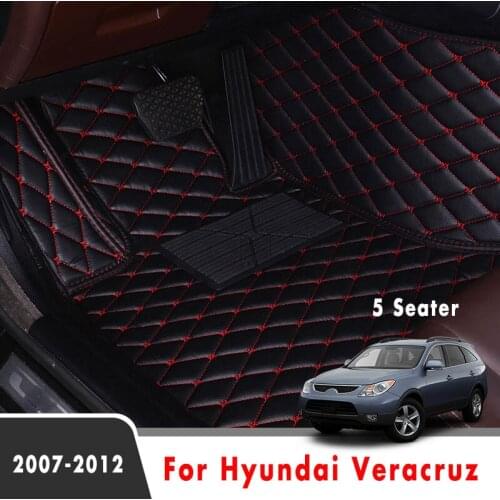 Car Floor Mats For Hyundai Veracruz 2012 2011 2010 2009 2008 2007 (5 Seater) Carpets Cover Styling Car Accessories Interior