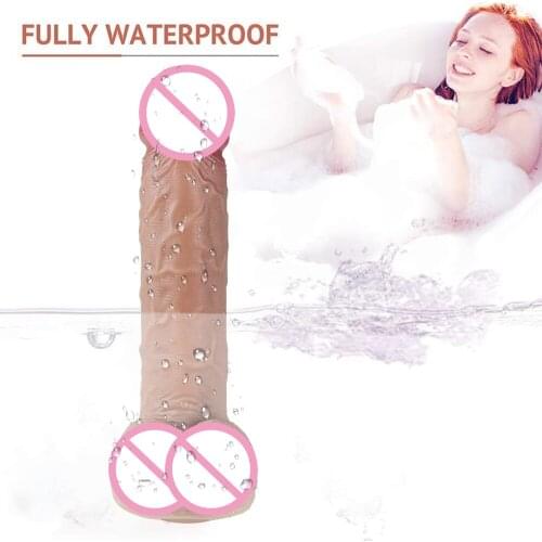 Skin Realistic Silicone Dildo Soft Material Anal Pene Dick Suction Cup Sexo Erotic Toy Lesbian Masturbation Strapon Gode Sodomie