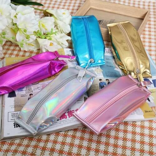 Fashion Women Lady Laser Silver Mini Coin Purse Wallet Zip Pouch Cosmetic Storage Bags Holder Female Coin Purse