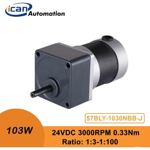 ICAN 103W 24V 3000RPM 7.5/15/20Ratio 0.33Nm Brushless DC Gear Motor