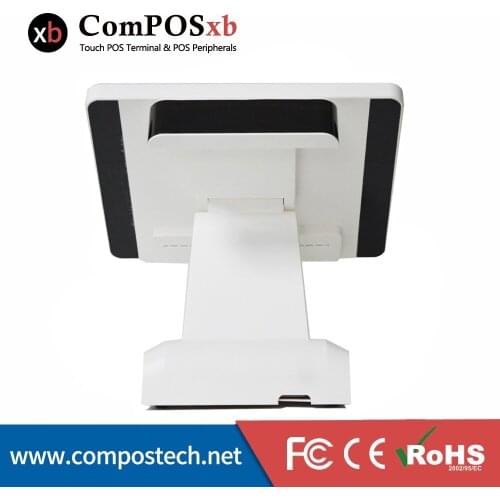 New stock cheaper pos system 15" Resistance touch screen all in one epos terminal With VFD Customer Display