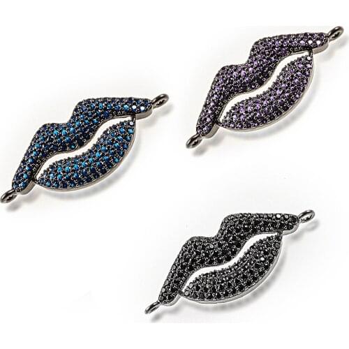 NEW DIY Hollow DIY Accessorie Sexy Lips Earrings Bracelet Connector Luxurious Jewelry Accessories