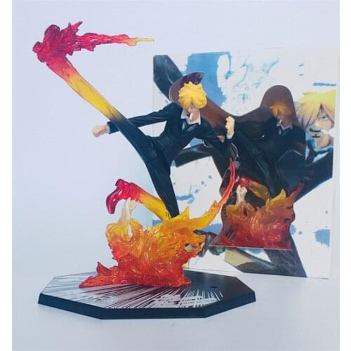 One Piece Luffy Fire Punch Ronoa Zoro Ghost Three-knife Cut Sanji ACE PVC Action OP 3D2Y Collect Figure Model 5 Styles