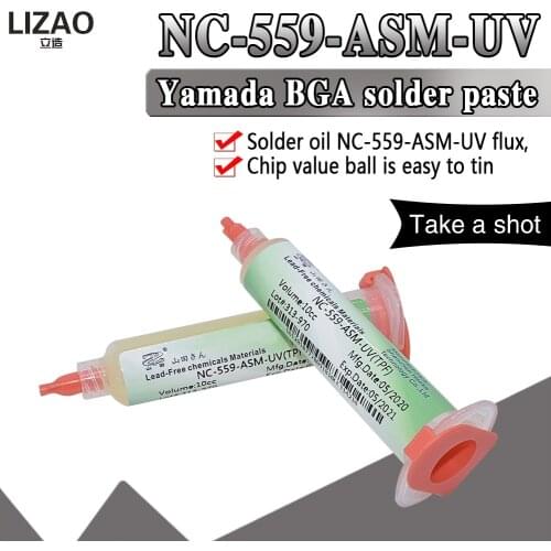 NC-559-ASM BGA PCB No-Clean Solder Paste Welding Advanced Oil Flux Grease 10cc Soldering Repair for DIY Electronic modules