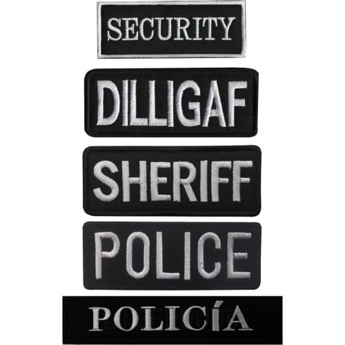 POLICE Embroidered Patch Spain National Military Army Badge Applique Hook Loop Emblem DIY Patches for Clothing Parches Ropa