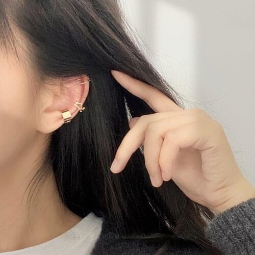 Gold-clad simple and exquisite high-end sense of ear bone clip temperament fashion retro super fairy no pierced ear clip