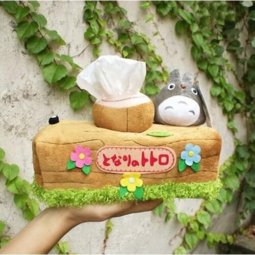 Totoro Plush Doll Toy Tissue Box Japan Anime Chinchillas Extraction Household Product Office Desk Car Decorate Kids Girl Gift