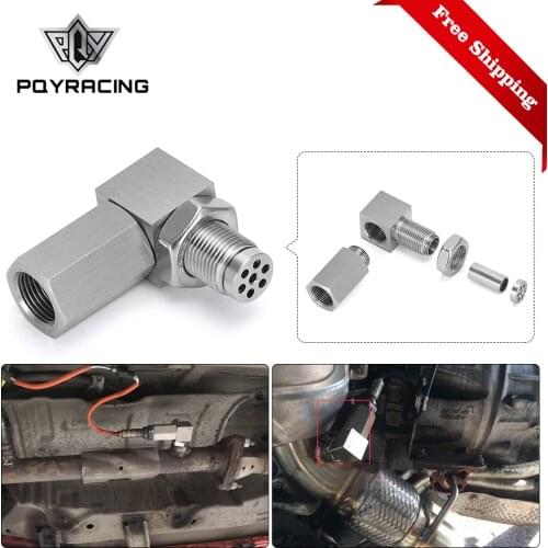 Universal Oxygen Sensor Extender 90 Degree 02 Bung Extension Catalytic Converter O2 Oxygen Sensor Spacer PQY-OSE02