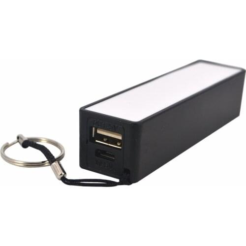 USB Portable Power Bank With Key Chain 2600mAh External Power Bank Case Pack Box 18650 Battery Charger No Battery