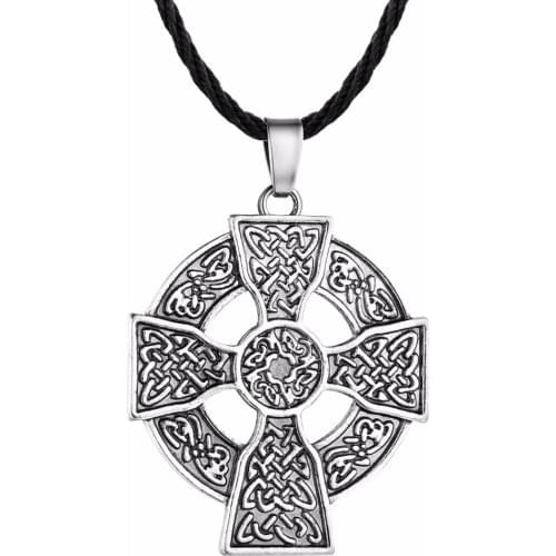 Nostalgia Vintage Irish Knot Viking Cross Pendants Necklaces Fashion Jewelry Womens Accessories