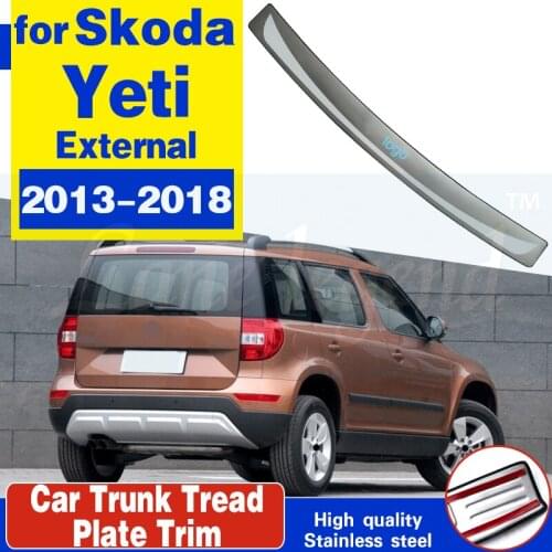 Car accessories High quality 304 stainless steel Rear bumper Protector Sill fit for Skoda Yeti 2013-2018 1PCS Car styling