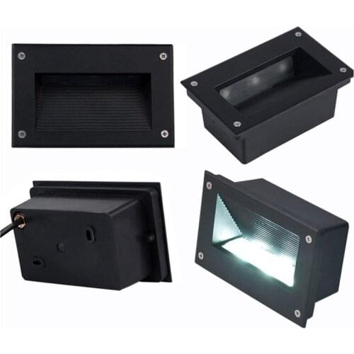 Free Shipping (12pcs/Lot) Interior Recessed 9W LED Step Lights LED Wall Lights Square Led underground light AC85-265V