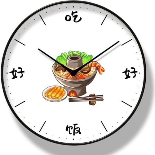 New 12 Inch Chinese Style Silent Clock Personality Red Wall Clock Modern Design Living Room Clock Retro Wall Charts