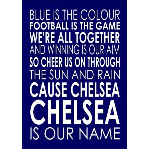 Chelsea Retro Metal Sign Football Pub Plaque Vintage Gift Blue Is The Colour