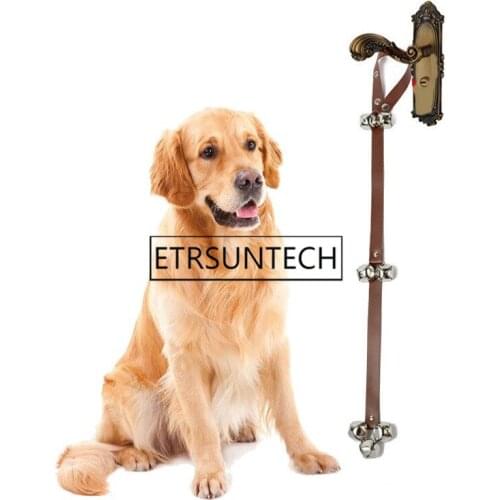 50pcs Dog Doorbells With Leather Rope Training Great Dog Bells Adjustable Door Bell Pet Dog Training Supplies
