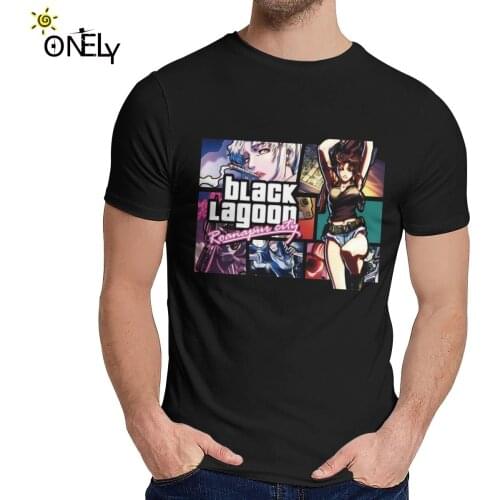 Great Black Lagoon Revy Anime T shirt Streetwear Young Style Classic O-neck Homme Tee Shirt