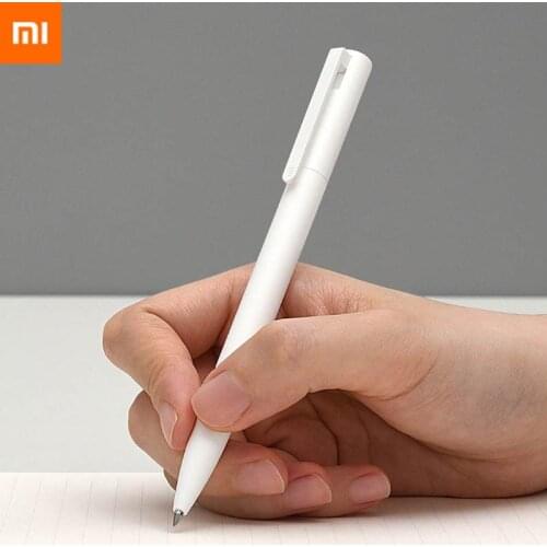 Xiaomi Mijia 10Pcs Gel Pens No Cap 0.5mm bullet pen black pen White PREMEC Smooth Switzerland Refill MiKuni Japan Ink black