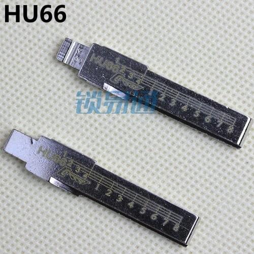 10PCS/LOT Scale Shear Teeth Blank Key HU66 For Volkswagen AUDI Skoda NO.31Engraving Line Key Blank