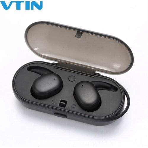 Mini Earbuds Wireless Headphones with Charge Box Bluetooth 5.0 Noise Cancel TWS Headsets Dual Microphones Anti Drop for Sports