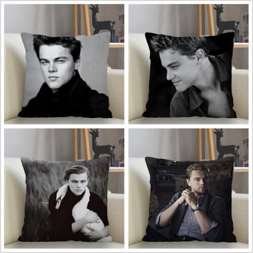 Musife Custom Leonardo DiCaprio Pillowcase Home Decoration 45*45cm Zipper Square Pillowcase Throw Pillow Cover Drop Shipping