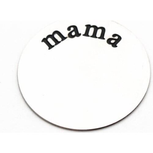 Newest 10pcs/lot Stainless steel 22mm large silver mama window plate floating plate for 30mm floating locket Glass locket