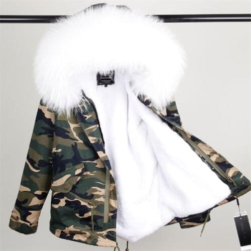 2020 New Parkas Hooded Coat Parkas Outwear Detachable Lining Winter Jacket Brand Style Large Real Raccoon Fur 2 in 1 Age Weight