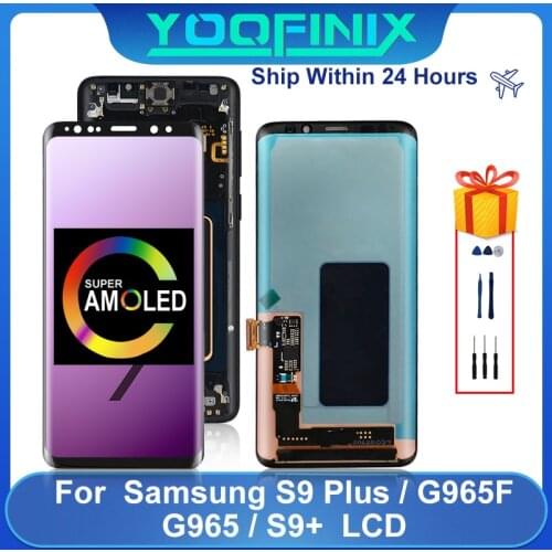 Original For Samsung Galaxy S9 Plus LCD SM-G965F G965F/DS G965U S9+ Display LCD Touch Screen Digitizer Display Replacement Parts