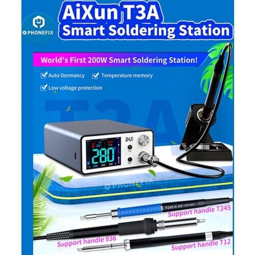 JC AIXUN T3A Soldering Station T12/T245/936 Handle Available Phone Electronics Welding Repair t3a Soldering Station
