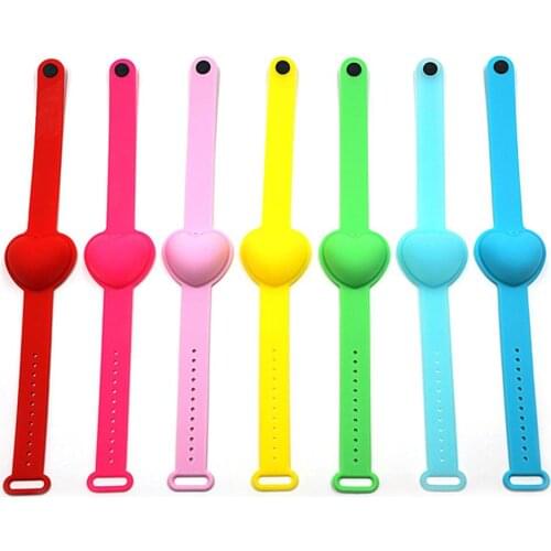 10ml Portable Silicone Hand Sanitizer Bracelet Convenient Storage For Disposable Gel Soft Silicone Extrusion Liquid Dispenser