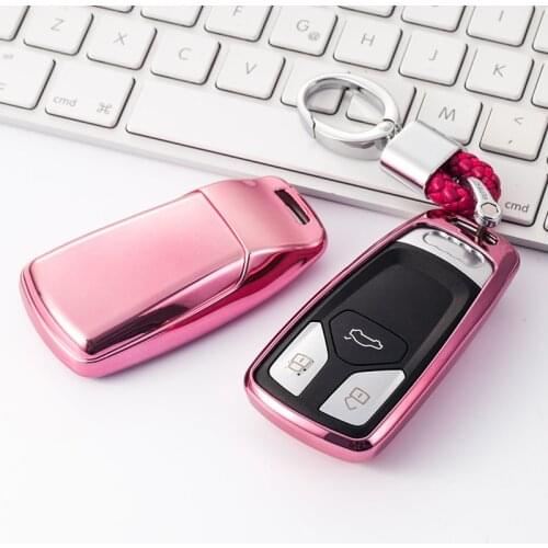 Multicolor Soft TPU Protect Car Remote Key Fob Shell Cover Case For Audi A4L A4 B9 Q5 Q7 TT TTS TFSI A5 S5 8S 2016 2017 NEW 2019