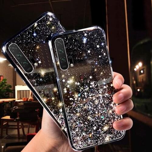 LOVECOM Luxury Glitter Bling Sequins Phone Case For Huawei P30 P20 Mate 30 20 Pro Lite Honor 20 Pro Transparent Soft Epoxy Cover