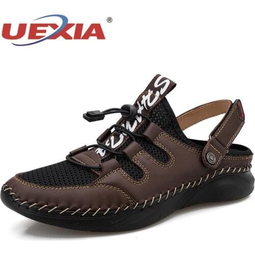 Sandales Sandals Holes Sandalias Hombre Men Shoes De Gladiator Summer Leather Roman Italian Luxury Handmade Breathable Walking