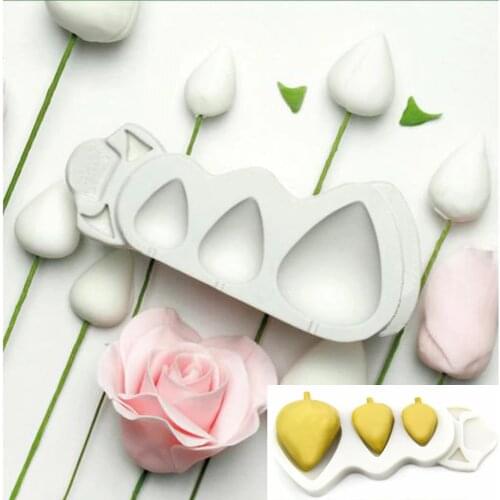 1pc Lily Rose Flower Lace Silicone Cake Mold Fondant Mold Birthday Cake Decorating Tools Chocolate Sugarcraft Mold K376
