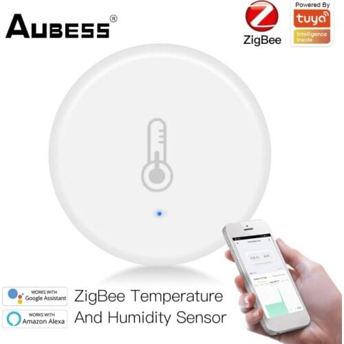 Tuya ZigBee Smart Temperature And Humidity Sensor Tuya/Smart Life App Battery Powered ZigBee Smart Home Security
