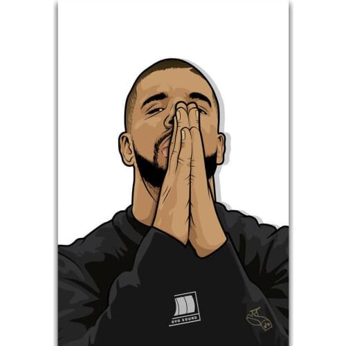 W202 Fresh Drake Hip Hop Rap Music Singer Rapper Star Silk Fabric Wall Poster Art Decor Sticker Bright