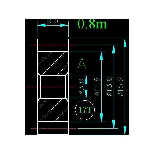 0.8m 17T/Hole 3mm 4mm 5mm 6mm/width 8mm/For Meat Grinder Parts etc
