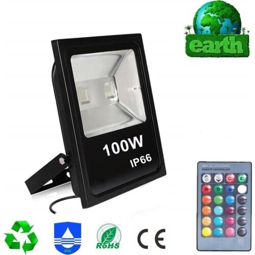 100W RGB Led Flood Light Reflector Projecteur Led Exterieur Outdoor Led Light Waterproof Ip65 Foco Led Exterior AC85-265V