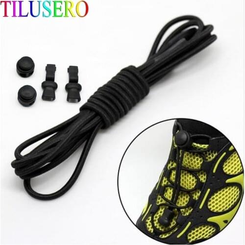 19 color Fashion No Tie Shoelace Locking Shoe Laces Elastic Shoelace
