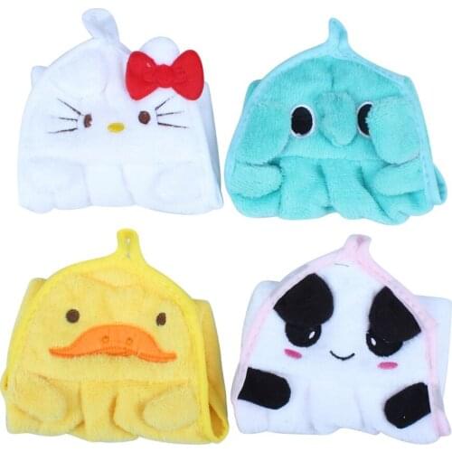 2 X Cute Animal Microfiber Cartoon Absorbent Hand Dry Towel Lovely Towel For Kitchen Bathroom Use