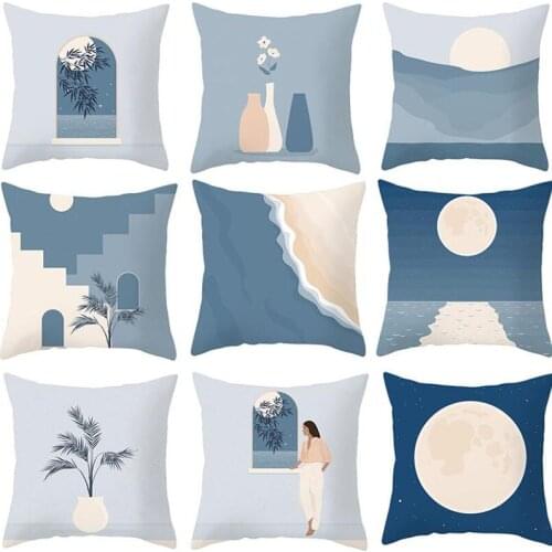 2pcs/set Polyester Moon Pattern Throw Cushion Cover Pillowcase Home Decor Nordic Style Sofa Cover Home Textile