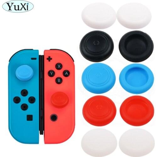 YuXi 2pcs/lot Silicone Analog Thumb Grips Caps for Nintend Switch Controller Sticks Skin For NS Joycon Thumb Cap