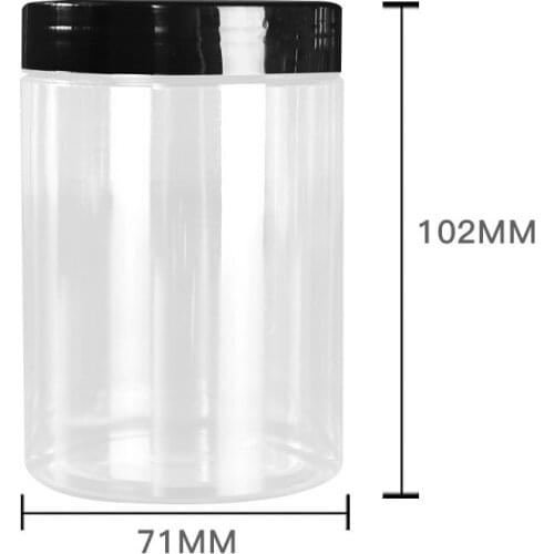 20pcs 300g transparent Plastic Cream Bottle Refillable Cosmetic Body Lotion Jar Empty Handmade Mask Powder Packaging Containers